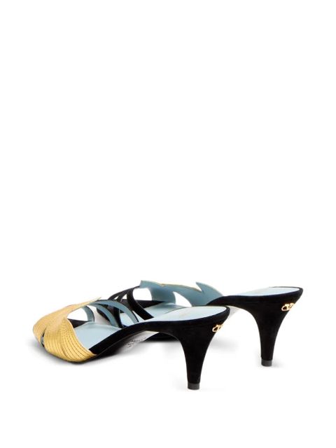 Valentino Garavani Foliefoliage sandals - Black