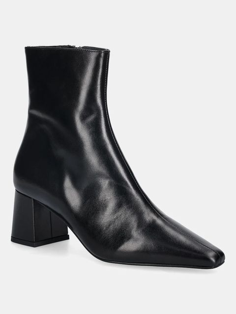 Jonak botki skórzane DYONISOS CUIR damskie kolor czarny na słupku 3700183 - zdjęcie produktu nr 1