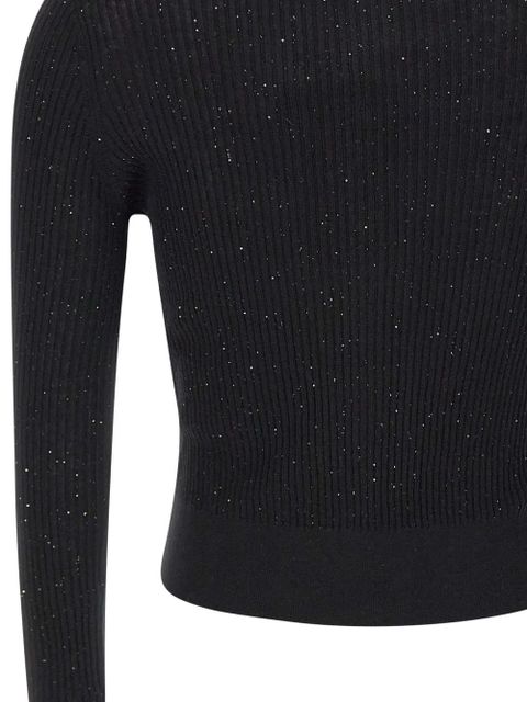 Max Mara sequin ribbed cardigan - Black