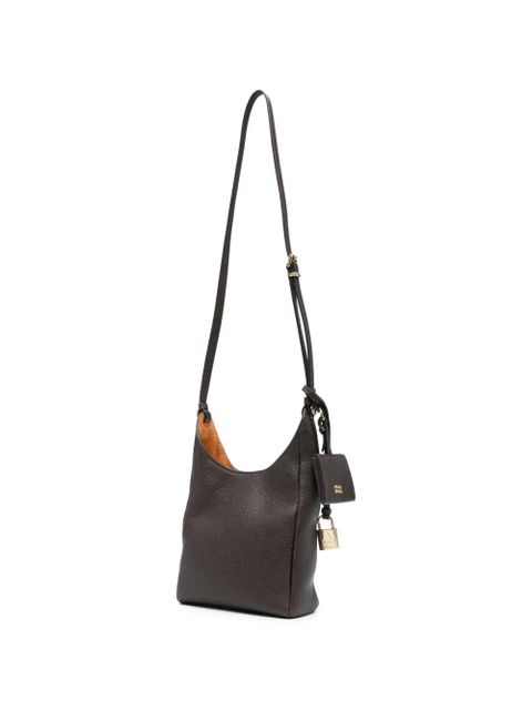 Miu Miu padlock logo cross body bag - Brown