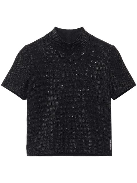 Alexander Wang crystal-embellished hotfix top - Black - zdjęcie produktu nr 1