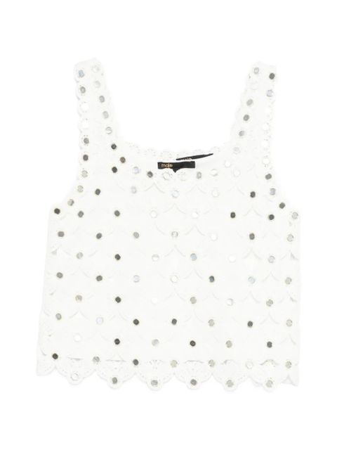 Maje embellished top - White - zdjęcie produktu nr 1