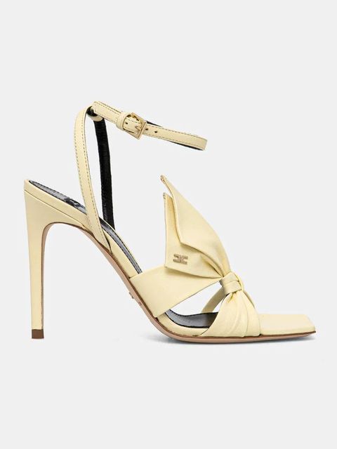 Elisabetta Franchi szpilki skórzane kolor żółty SA25L51E2