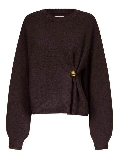 LouLou de Saison metallic-ornament crew-neck sweater - Brown - zdjęcie produktu nr 1