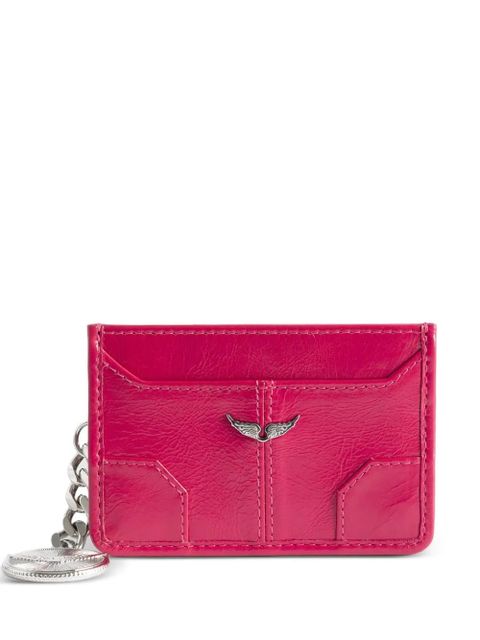 Zadig&Voltaire Sunny Pass leather cardholder - Pink