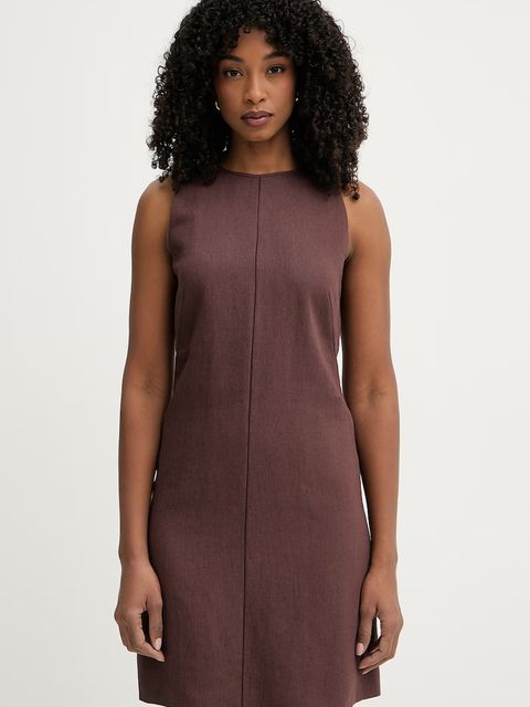 BOSS sukienka z lnem Dinderal - zdjęcie produktu nr 1