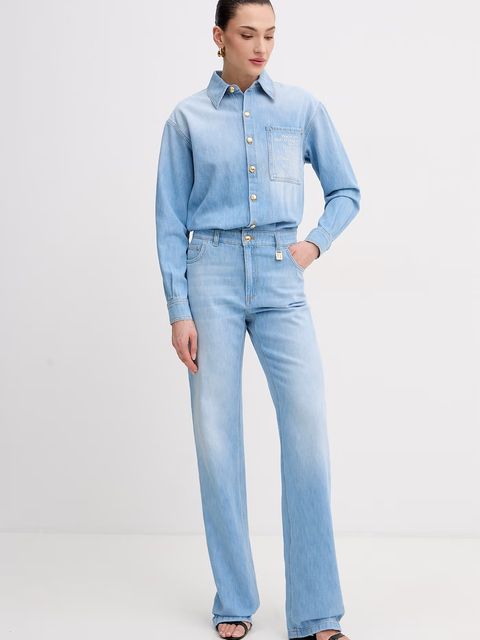 Elisabetta Franchi kombinezon damski jeansowy - zdjęcie produktu nr 1