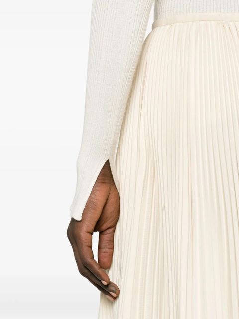 Lanvin long-sleeve knitted top - White