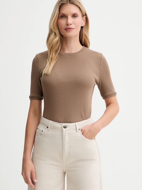 MUUV. t-shirt MUUV. x Answear damski kolor brązowy - zdjęcie produktu nr 1