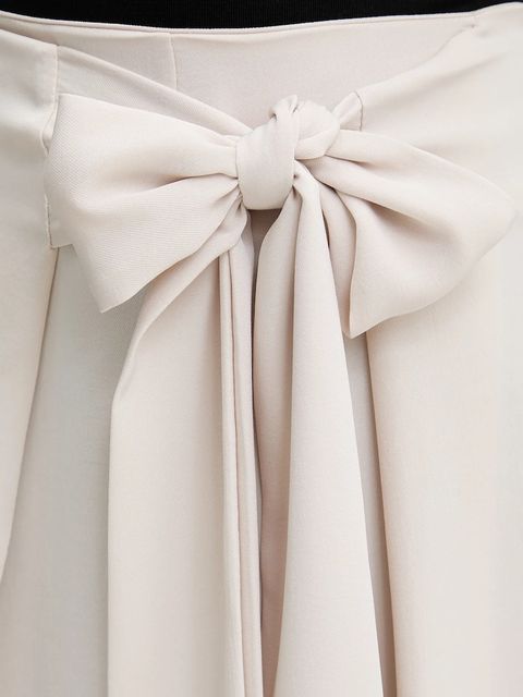 Answear.LAB spodnie damskie kolor beżowy szerokie high waist