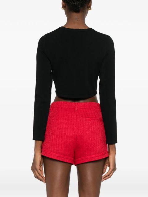 SANDRO button-fastening cropped cardigan - Black