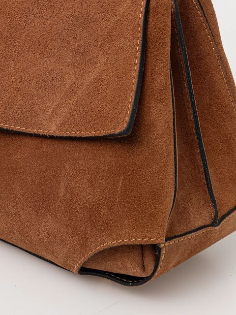 Answear Lab torebka zamszowa kolor brązowy