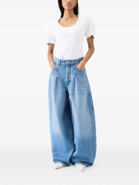 Jacquemus Le De-Nîmes Ovalo pleated jeans - Blue - zdjęcie produktu nr 2
