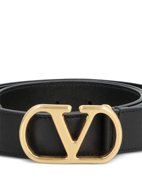 Valentino Garavani logo-buckle leather belt - Black - zdjęcie produktu nr 2