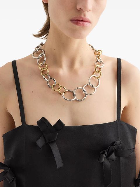 Jil Sander interlocking-ring necklace - Silver