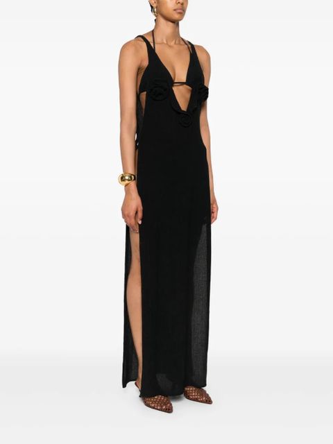 Magda Butrym V-neck maxi dress - Black