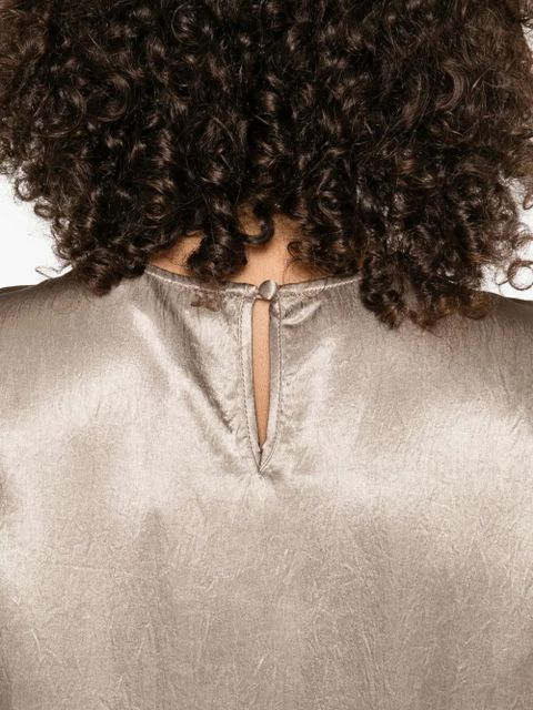 Simkhai satin short-sleeve blouse - Neutrals