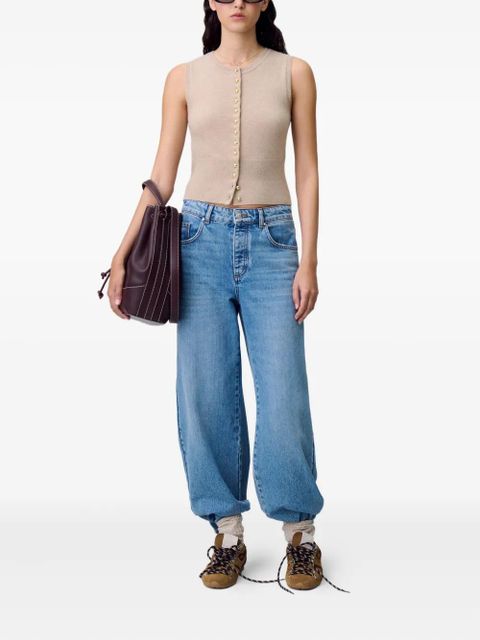 Claudie Pierlot button-up knitted top - Neutrals - zdjęcie produktu nr 2