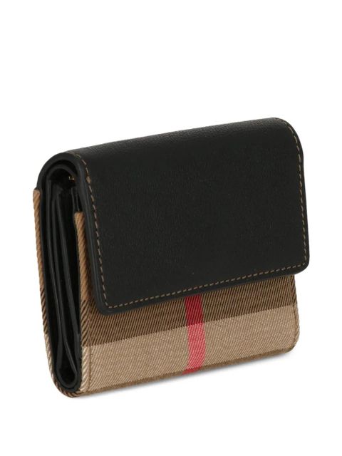 Burberry check-pattern leather wallet - Neutrals