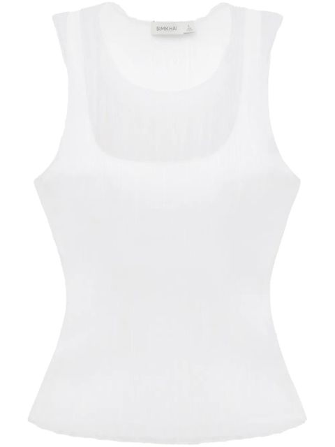 Simkhai Oakley semi-sheer tank top - White - zdjęcie produktu nr 1