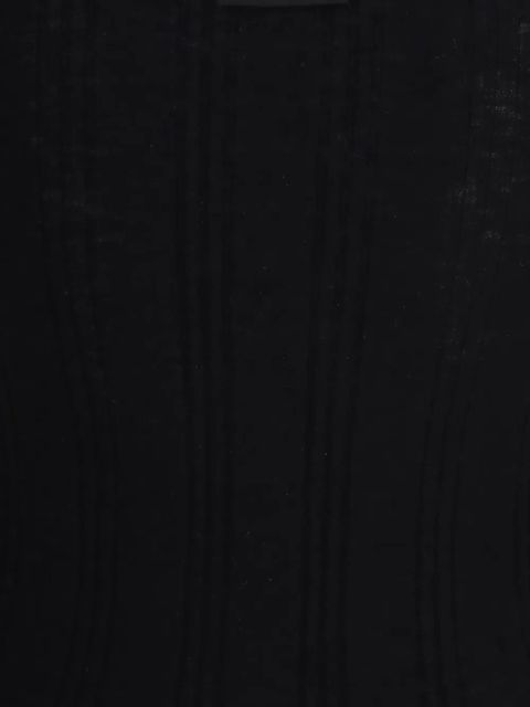 PINKO sheer ribbed top - Black