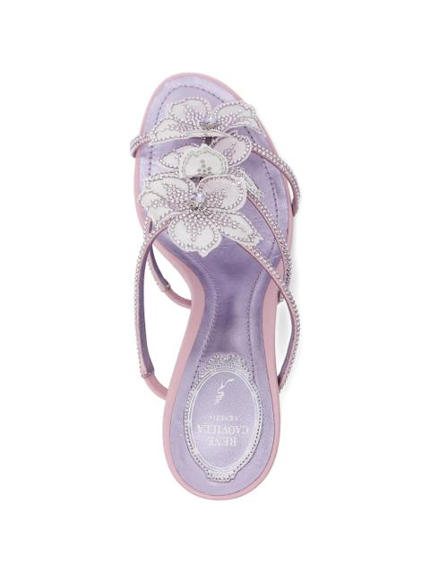 René Caovilla PEACH FLOWER Sandals - Pink