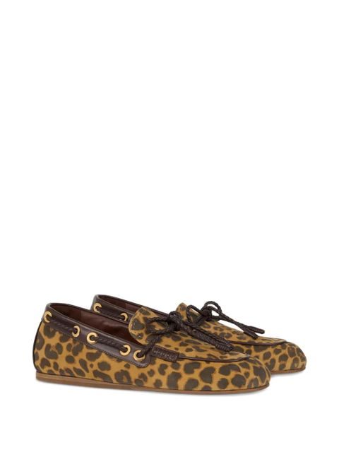 ETRO animal-print loafers - Brown