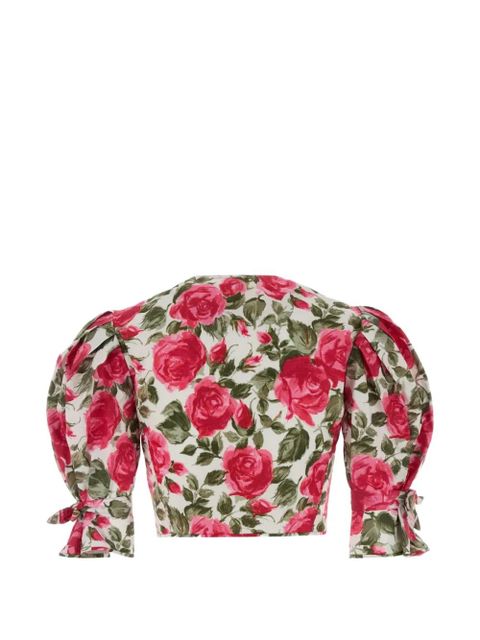 Chloé floral print cropped blouse - Red - zdjęcie produktu nr 2
