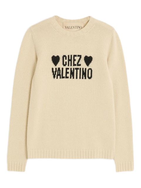 Valentino Garavani heart-embellished sweater - Neutrals - zdjęcie produktu nr 1
