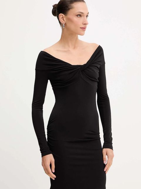 Patrizia Pepe sukienka kolor czarny mini dopasowana 2A2964 J333 - zdjęcie produktu nr 1