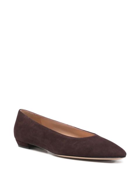 Gianvito Rossi pointed-toe ballet flats - Brown - zdjęcie produktu nr 2