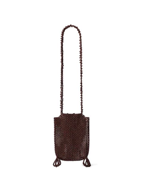 LEMAIRE beaded grigri shoulder bag - Brown