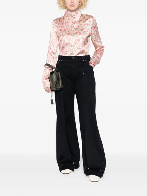 LOEWE floral-print shirt - White
