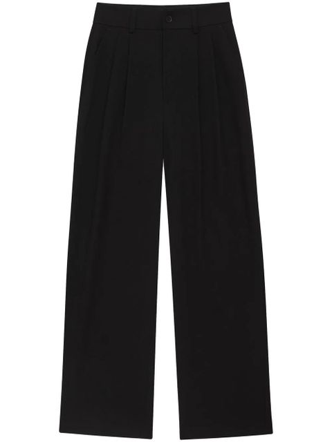 ANINE BING Carrie wide-leg twill pants - Black - zdjęcie produktu nr 1