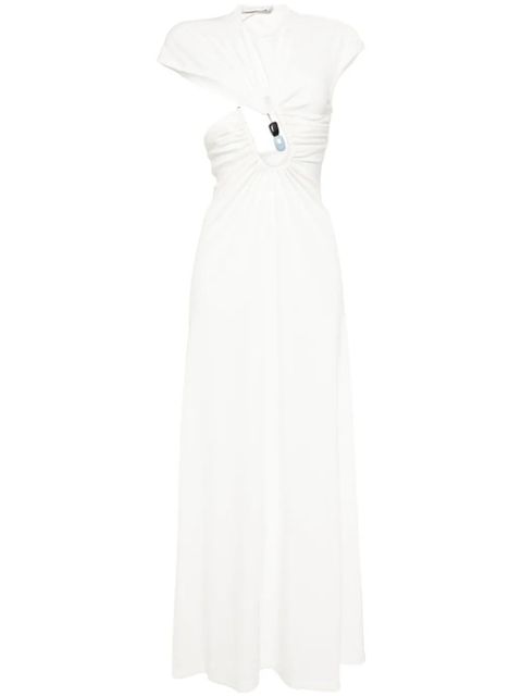 Christopher Esber Helix crystal ribbed tee dress - White - zdjęcie produktu nr 1