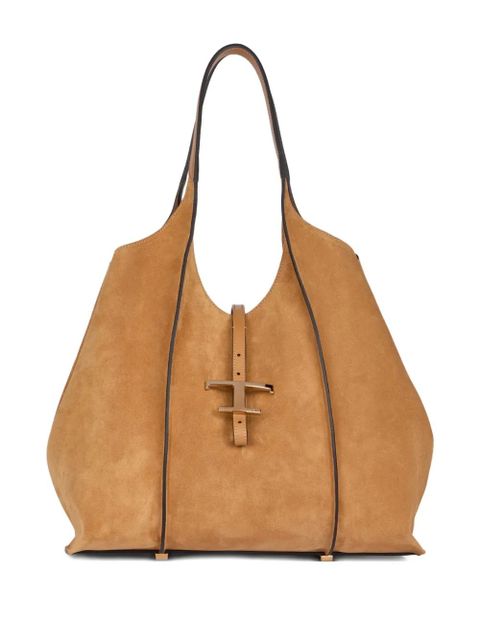 Tod's T-Timeless suede shoulder bag - Brown - zdjęcie produktu nr 1