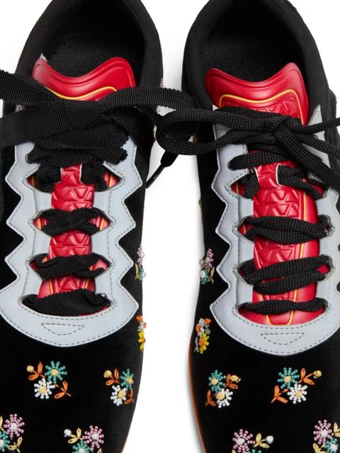 Valentino Garavani Chromathon velvet sneakers - Black