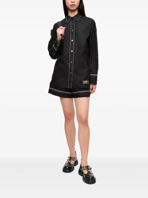 GANNI contrasting shirt - Black