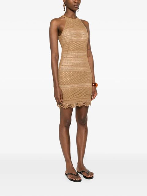 TWINSET crochet mini dress - Neutrals