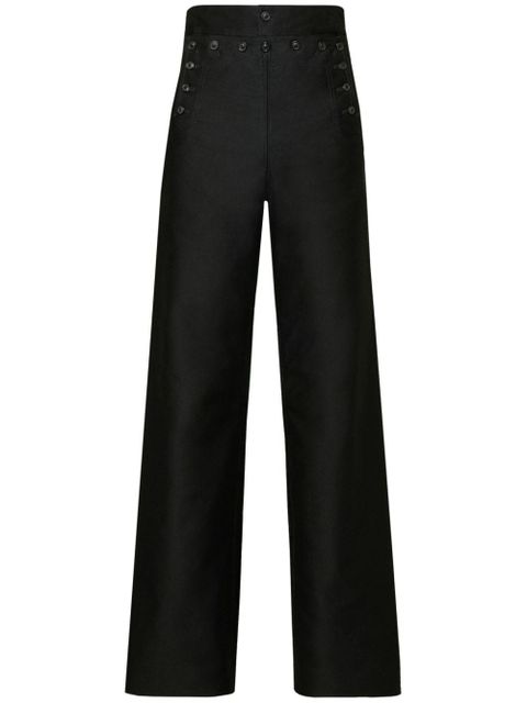 Maison Margiela wide-leg satin trousers - Black - zdjęcie produktu nr 1