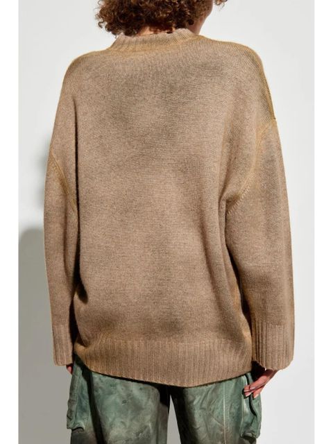 The Attico logo-embroidered sweater - Brown