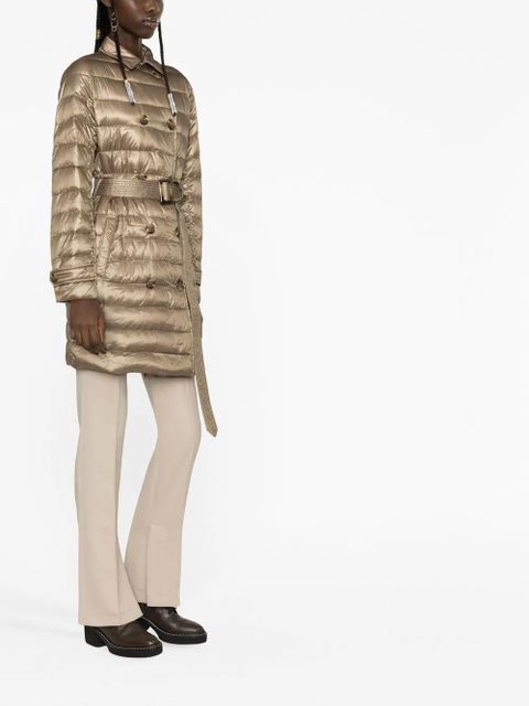 Lauren Ralph Lauren belted-waist padded coat - Gold