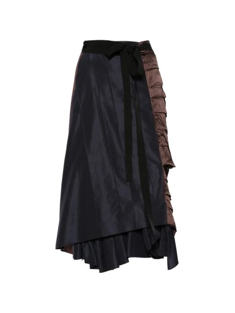 Prada faille patchwork midi skirt - Blue - zdjęcie produktu nr 1