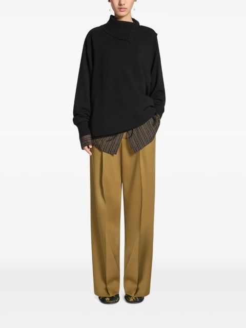 DRIES VAN NOTEN funnel-collar cashmere sweater - Black - zdjęcie produktu nr 2