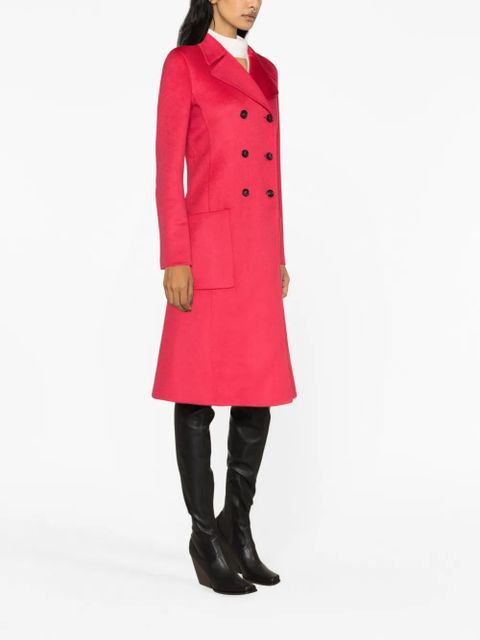 Lanvin double-breasted cashmere coat - Pink