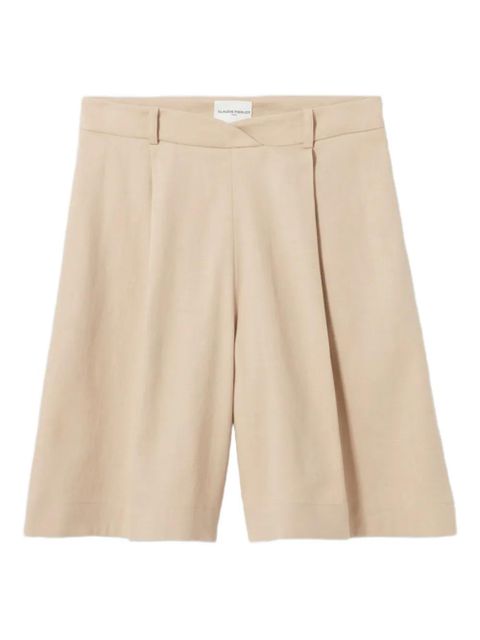 Claudie Pierlot belt-loops pleated shorts - Neutrals - zdjęcie produktu nr 1