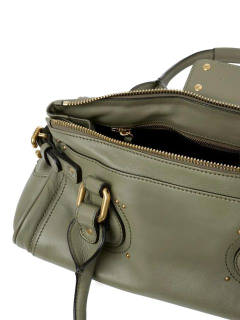 Chloé Paddington padlock leather tote bag - Green