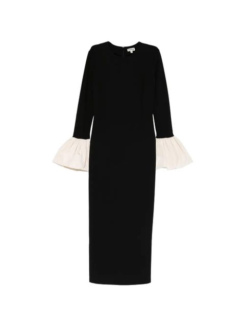 STAUD Hawthorne ruffled-cuff maxi dress - Black - zdjęcie produktu nr 1