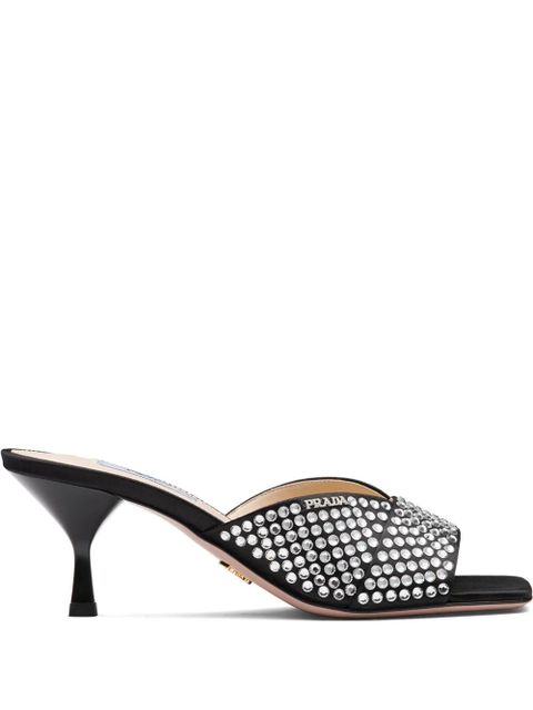Prada crystal-embellished sandals - Black - zdjęcie produktu nr 1