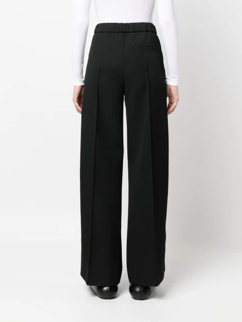 Jil Sander pressed-crease wool straight trousers - Black